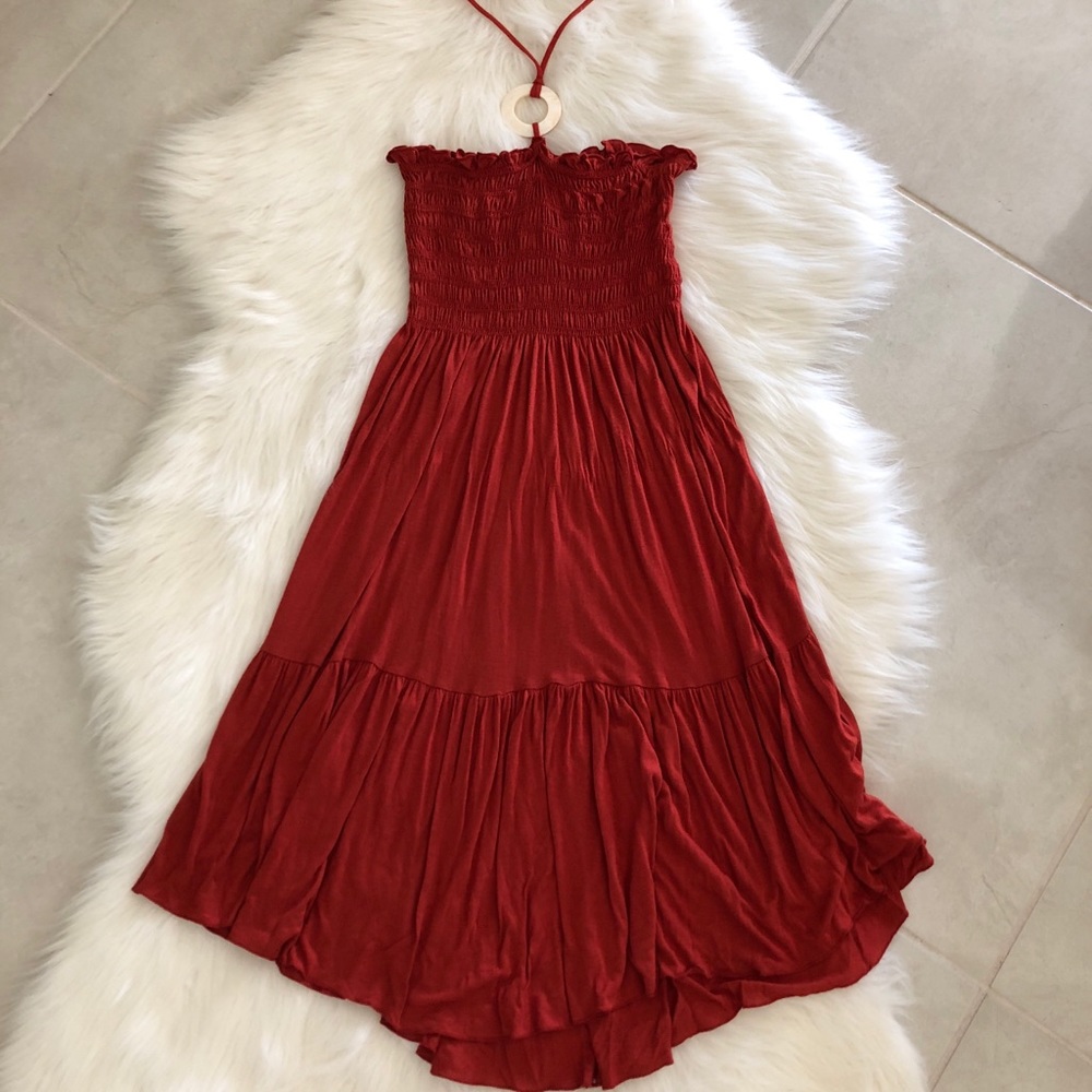 Burnt Orange Tube Dress, size small
